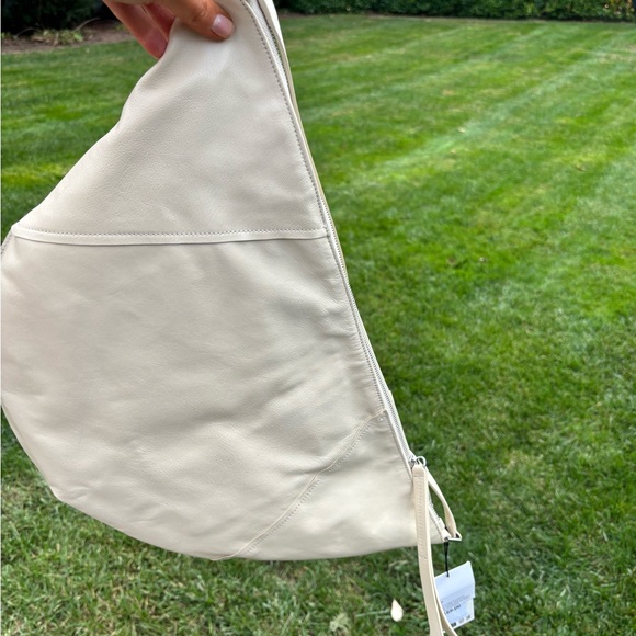 Zara Cream Shoulder Leather Bag - Picture 4 of 6